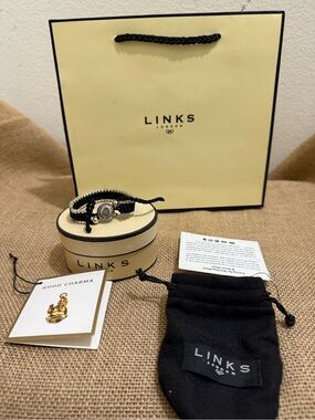 Links of London Black and .925 Silver Bracelet New in Box